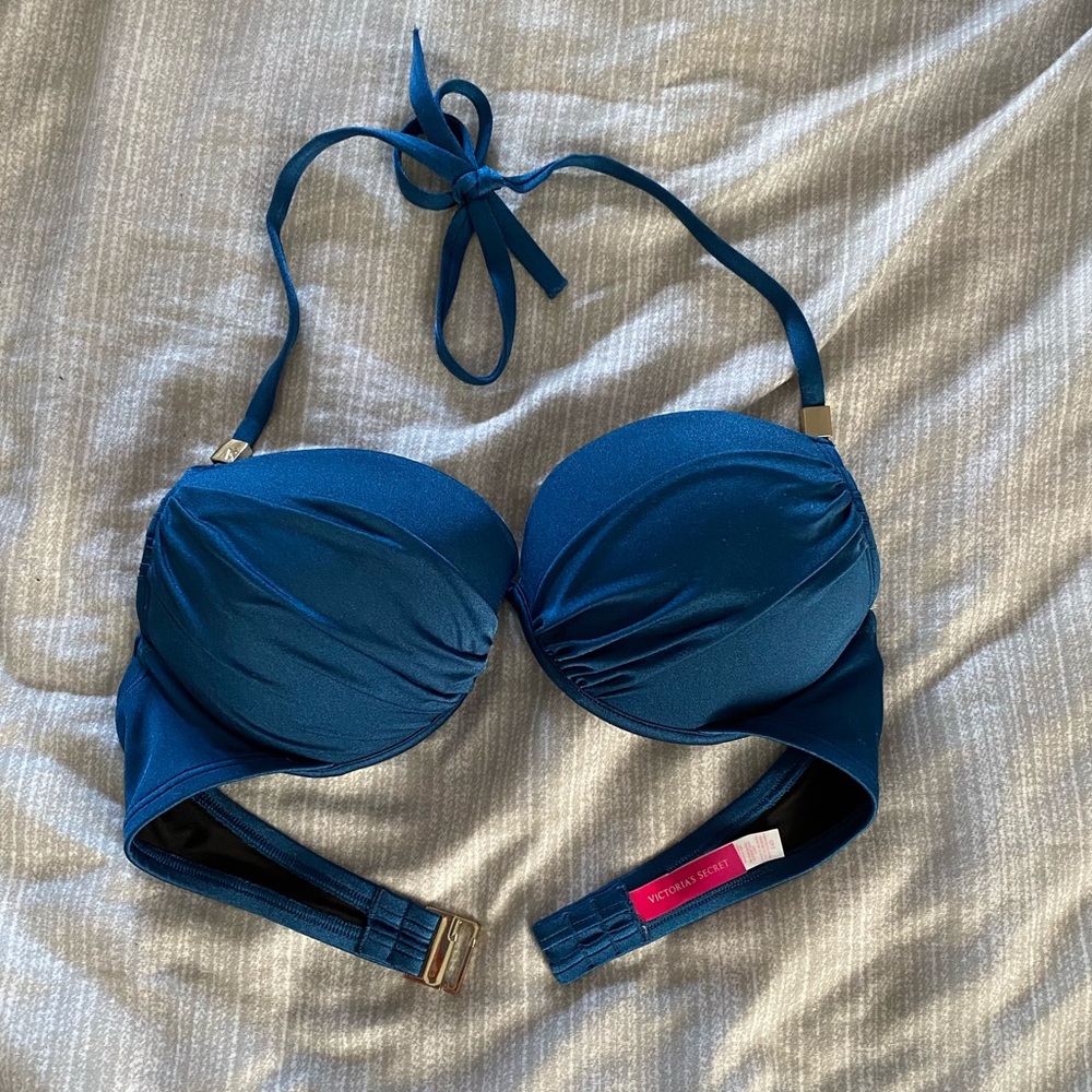 victoria secret navy blue bikini top